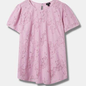 Abbey Lace Short Sleeve Blouse
